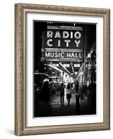 Urban Scene, Radio City Music Hall by Night, Manhattan, Times Square, New York, White Frame-Philippe Hugonnard-Framed Photographic Print