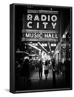 Urban Scene, Radio City Music Hall by Night, Manhattan, Times Square, New York, White Frame-Philippe Hugonnard-Framed Photographic Print