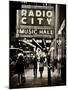 Urban Scene, Radio City Music Hall by Night, Manhattan, Times Square, New York, White Frame-Philippe Hugonnard-Mounted Photographic Print