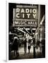 Urban Scene, Radio City Music Hall by Night, Manhattan, Times Square, New York, White Frame-Philippe Hugonnard-Framed Photographic Print