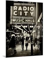 Urban Scene, Radio City Music Hall by Night, Manhattan, Times Square, New York, White Frame-Philippe Hugonnard-Mounted Photographic Print