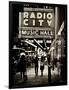 Urban Scene, Radio City Music Hall by Night, Manhattan, Times Square, New York, White Frame-Philippe Hugonnard-Framed Photographic Print