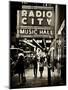 Urban Scene, Radio City Music Hall by Night, Manhattan, Times Square, New York, White Frame-Philippe Hugonnard-Mounted Photographic Print