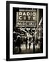 Urban Scene, Radio City Music Hall by Night, Manhattan, Times Square, New York, White Frame-Philippe Hugonnard-Framed Photographic Print