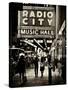 Urban Scene, Radio City Music Hall by Night, Manhattan, Times Square, New York, White Frame-Philippe Hugonnard-Stretched Canvas