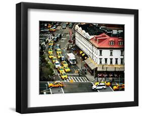 Urban Scene, Taxi and the Diner Restaurant, Chelsea Rooftop, Meatpacking District, New York, US-Philippe Hugonnard-Framed Photographic Print