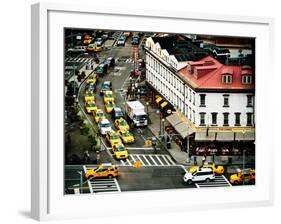 Urban Scene, Taxi and the Diner Restaurant, Chelsea Rooftop, Meatpacking District, New York, US-Philippe Hugonnard-Framed Photographic Print