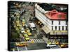 Urban Scene, Taxi and the Diner Restaurant, Chelsea Rooftop, Meatpacking District, New York, US-Philippe Hugonnard-Stretched Canvas