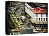 Urban Scene, Taxi and the Diner Restaurant, Chelsea Rooftop, Meatpacking District, New York, US-Philippe Hugonnard-Stretched Canvas