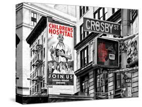 Urban Scene, Wall Advertising "Childrens Hospital", Crosby Street, Broadway, Manhattan, NYC Colors-Philippe Hugonnard-Stretched Canvas