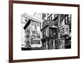 Urban Scene, Wall Advertising "Childrens Hospital", Crosby Street, Broadway, Manhattan, NYC-Philippe Hugonnard-Framed Art Print