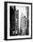 Urban Scene with Chrysler Building, Times Square, Manhattan, New York, Black and White Photography-Philippe Hugonnard-Framed Photographic Print