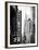 Urban Scene with Chrysler Building, Times Square, Manhattan, New York, Black and White Photography-Philippe Hugonnard-Framed Premium Photographic Print