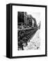 Urban Scene with NYC Citibike in the Snow in Winter-Philippe Hugonnard-Framed Stretched Canvas