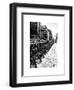 Urban Scene with NYC Citibike in the Snow in Winter-Philippe Hugonnard-Framed Art Print