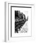 Urban Scene with NYC Citibike in the Snow in Winter-Philippe Hugonnard-Framed Art Print