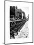 Urban Scene with NYC Citibike in the Snow in Winter-Philippe Hugonnard-Mounted Art Print