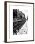 Urban Scene with NYC Citibike in the Snow in Winter-Philippe Hugonnard-Framed Art Print