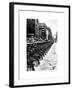 Urban Scene with NYC Citibike in the Snow in Winter-Philippe Hugonnard-Framed Art Print