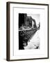 Urban Scene with NYC Citibike in the Snow in Winter-Philippe Hugonnard-Framed Art Print