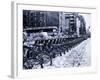 Urban Scene with NYC Citibike in Winter-Philippe Hugonnard-Framed Photographic Print