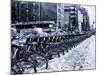 Urban Scene with NYC Citibike in Winter-Philippe Hugonnard-Mounted Photographic Print