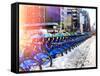 Urban Scene with NYC Citibike in Winter-Philippe Hugonnard-Framed Stretched Canvas