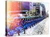 Urban Scene with NYC Citibike in Winter-Philippe Hugonnard-Stretched Canvas