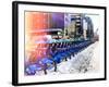 Urban Scene with NYC Citibike in Winter-Philippe Hugonnard-Framed Photographic Print