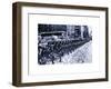 Urban Scene with NYC Citibike in Winter-Philippe Hugonnard-Framed Art Print