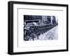 Urban Scene with NYC Citibike in Winter-Philippe Hugonnard-Framed Art Print