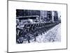 Urban Scene with NYC Citibike in Winter-Philippe Hugonnard-Mounted Art Print