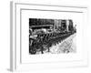 Urban Scene with NYC Citibike in Winter-Philippe Hugonnard-Framed Art Print