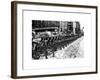 Urban Scene with NYC Citibike in Winter-Philippe Hugonnard-Framed Art Print