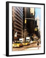 Urban Scene with the Empire State Building in Winter-Philippe Hugonnard-Framed Photographic Print
