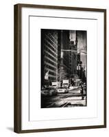 Urban Scene with the Empire State Building in Winter-Philippe Hugonnard-Framed Art Print