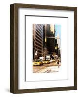 Urban Scene with the Empire State Building in Winter-Philippe Hugonnard-Framed Art Print