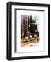 Urban Scene with the Empire State Building in Winter-Philippe Hugonnard-Framed Art Print