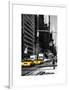 Urban Scene with the Empire State Building in Winter-Philippe Hugonnard-Framed Art Print