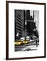 Urban Scene with the Empire State Building in Winter-Philippe Hugonnard-Framed Art Print