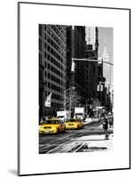 Urban Scene with the Empire State Building in Winter-Philippe Hugonnard-Mounted Art Print