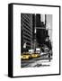 Urban Scene with the Empire State Building in Winter-Philippe Hugonnard-Framed Stretched Canvas