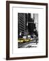 Urban Scene with the Empire State Building in Winter-Philippe Hugonnard-Framed Art Print