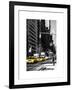 Urban Scene with the Empire State Building in Winter-Philippe Hugonnard-Framed Art Print