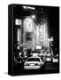 Urban Scene with Yellow Cab by Night at Times Square, Manhattan, NYC, Classic Old-Philippe Hugonnard-Framed Stretched Canvas