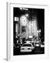 Urban Scene with Yellow Cab by Night at Times Square, Manhattan, NYC, Classic Old-Philippe Hugonnard-Framed Premium Photographic Print