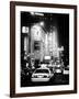 Urban Scene with Yellow Cab by Night at Times Square, Manhattan, NYC, Classic Old-Philippe Hugonnard-Framed Photographic Print