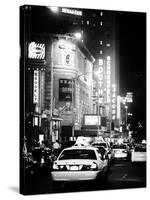 Urban Scene with Yellow Cab by Night at Times Square, Manhattan, NYC, Classic Old-Philippe Hugonnard-Stretched Canvas