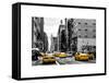 Urban Scene with Yellow Cab in Broadway-Philippe Hugonnard-Framed Stretched Canvas