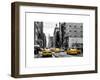 Urban Scene with Yellow Cab in Broadway-Philippe Hugonnard-Framed Art Print